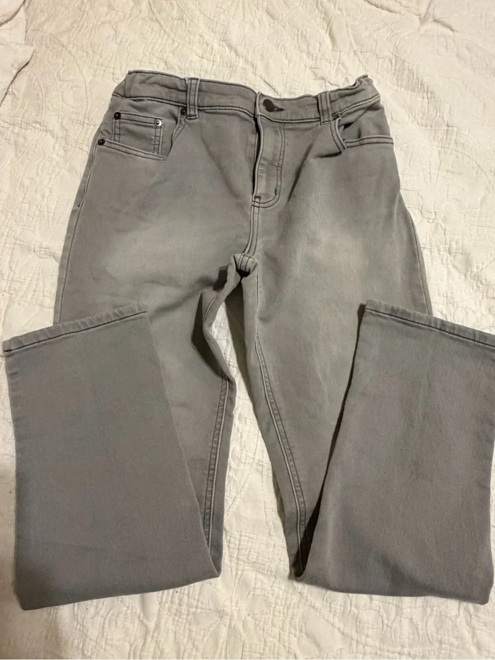 2 for$5✨Wonder Nation Kid’s Slim Jeans - Light Gray Wash, Size 14 Husky